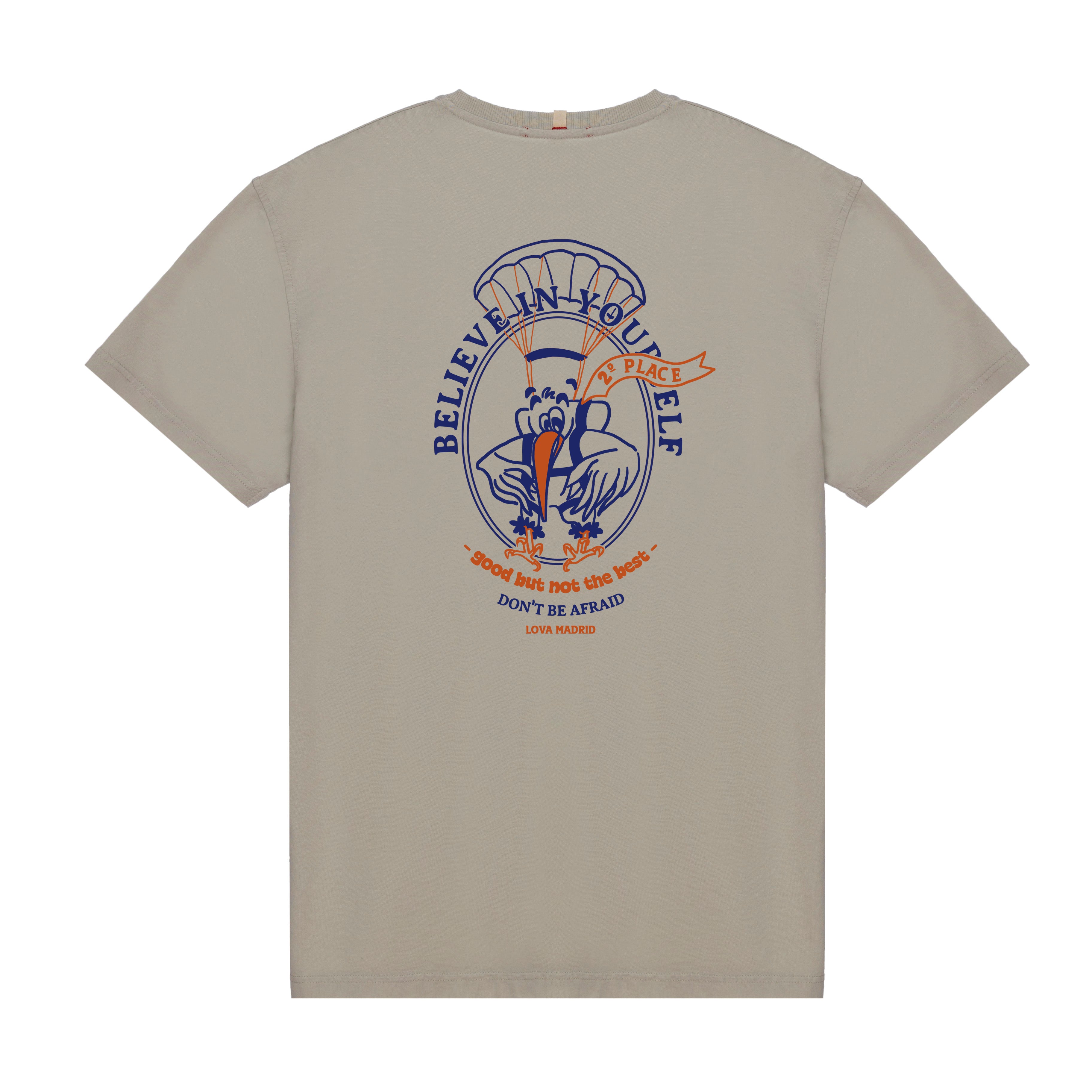 Parachuting Bird Stone T-shirt