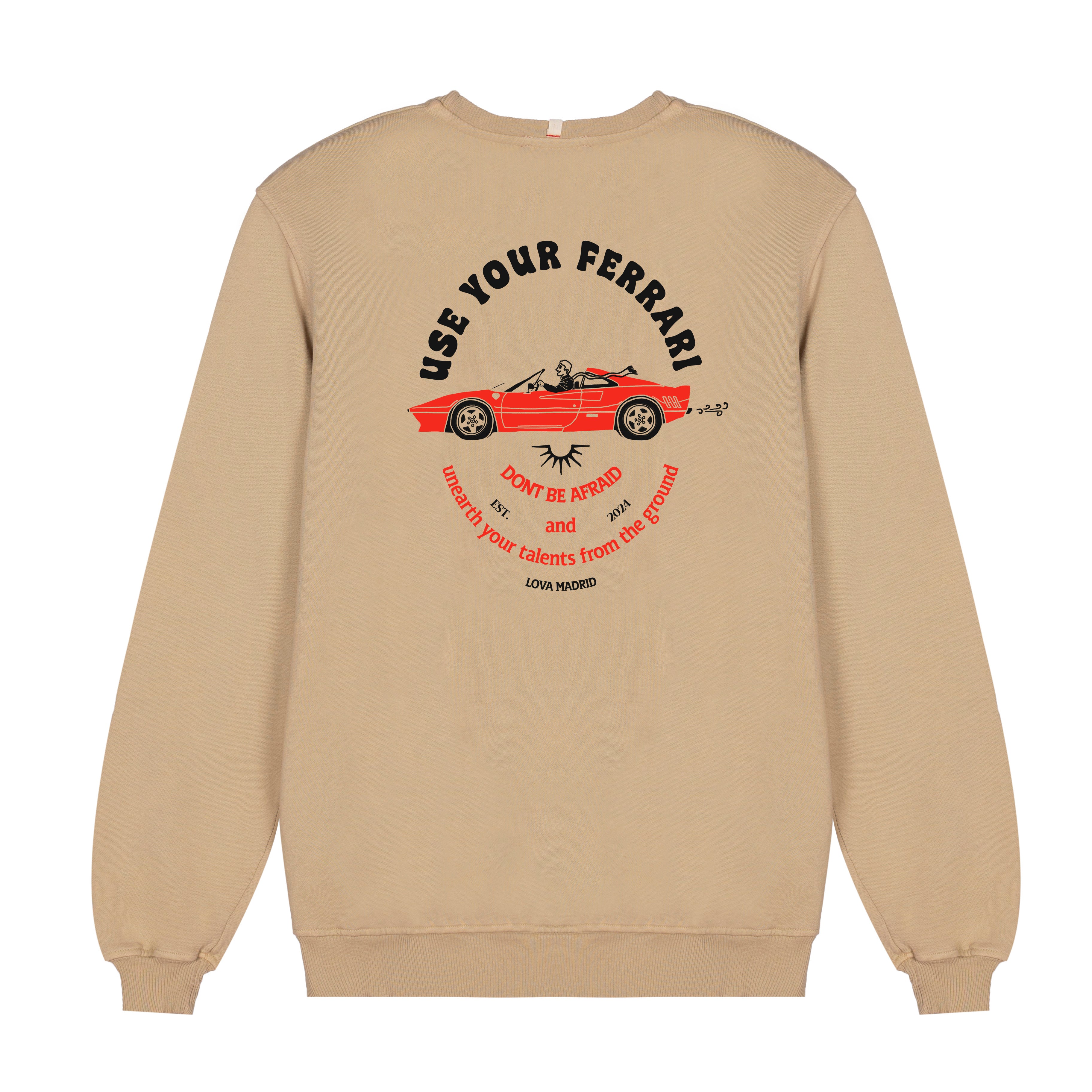 Use your Ferrari Sand Sweatshirt